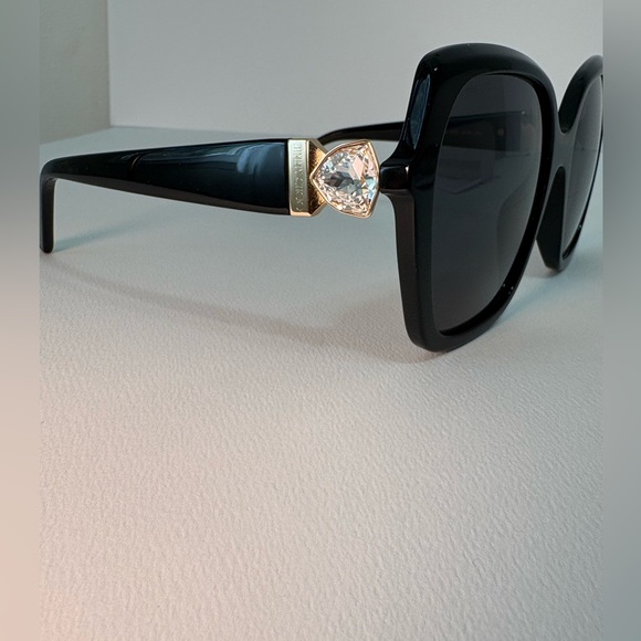 Jimmy Choo Manon Shiny Black Sunglasses Women’s - Picture 8 of 12